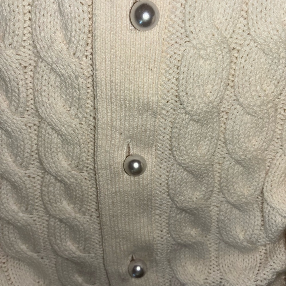 Cato Cream Button-Up Cardigan - Picture 4 of 5